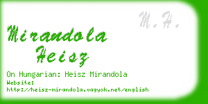 mirandola heisz business card